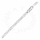 3mm Figaro Chain Anklet Necklace Bracelet