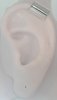 Nonpiercing 13mm Extra Wide Mini Flat Band Upper Ear Cuff