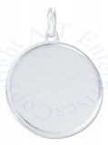 15/16" Engraveable Round Disc Tag Pendant Or Charm
