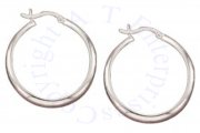 Half Tubular Hoop Earrings 28mm