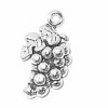 3D Cluster Of Grapes Charm With Leaf Detail