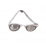 Sterling Silver 3D Sunglasses With Sides Making A Triangle Charm
