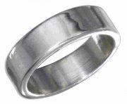 Unisex Plain Wedding Band Ring 6mm