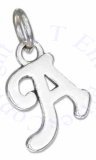 Scrolled Letter A Charm
