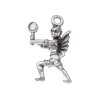 3D Angel With Wings Holding Tennis Racket Charm