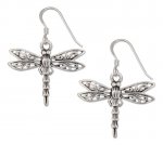 Dragonfly Filigree Wings Dangle Earrings