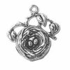 3D Birds Nest Charm With Two Eggs