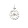 Curved Round Claddagh Surrounded By Hearts Charm