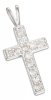 Cubic Zirconia Christian Religious Cross Pendant