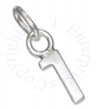 Lined Number One 1 Charm
