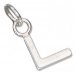 Lined Letter L Charm