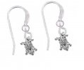 Mini Horned Southwest Horny Toad Dangle French Wire Earrings