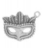 Top Feathered Head Costume Ball Or Mardi Gras Mask Charm