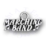 MARCHING BAND With Music Notes Word Charm