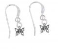 Mini Cut Out Butterfly Dangle French Wire Earring