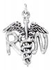 "RN" Registered Nurse Caduceus Charm