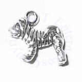 3D Small Wrinkled Shar Pei Dog Breed Charm