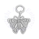 3D Bent Wing Butterfly Charm