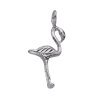 3D Sparkle Cut Standing Flamingo Charm With Head Curved To Throat
