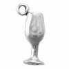 3D Wine Glass Charm With Smooth Finish