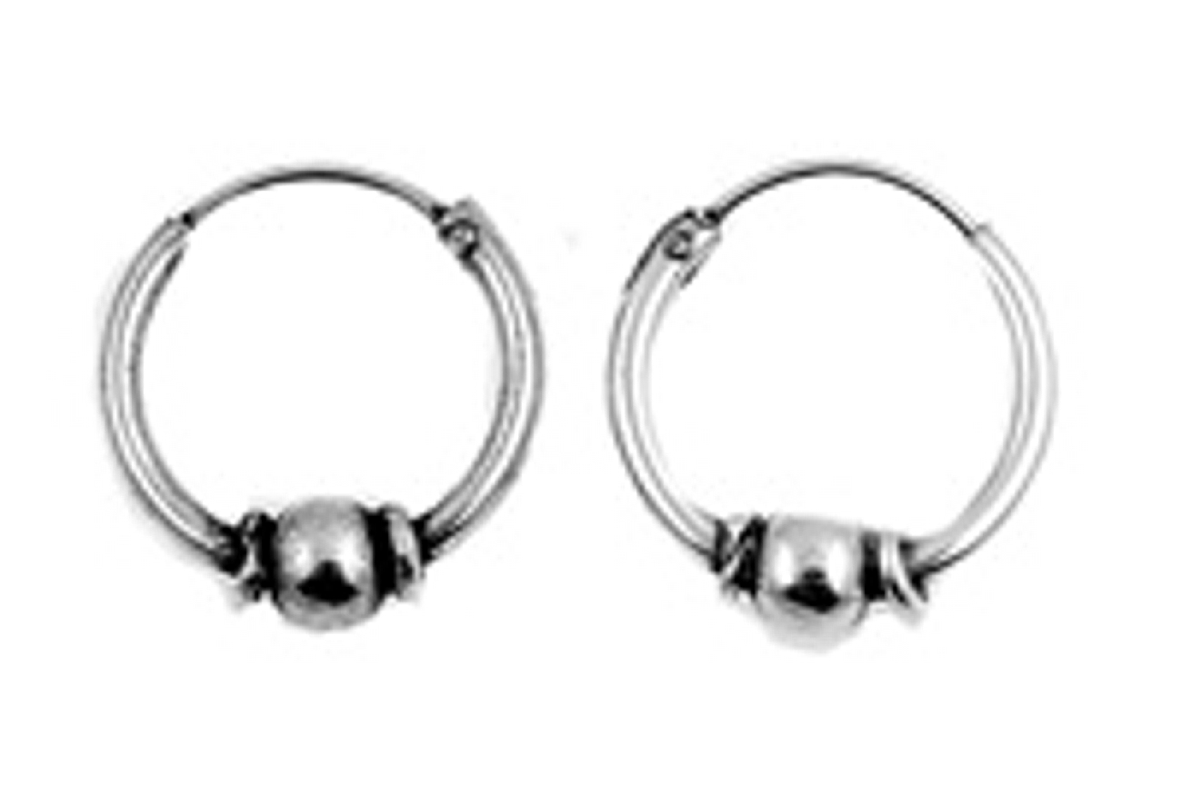 Mens hoop earrings with balls Clearance