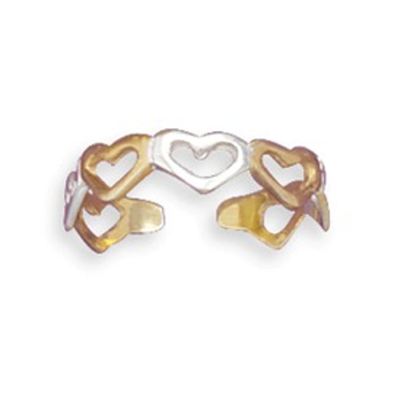 Sterling Silver Heart Toe Rings