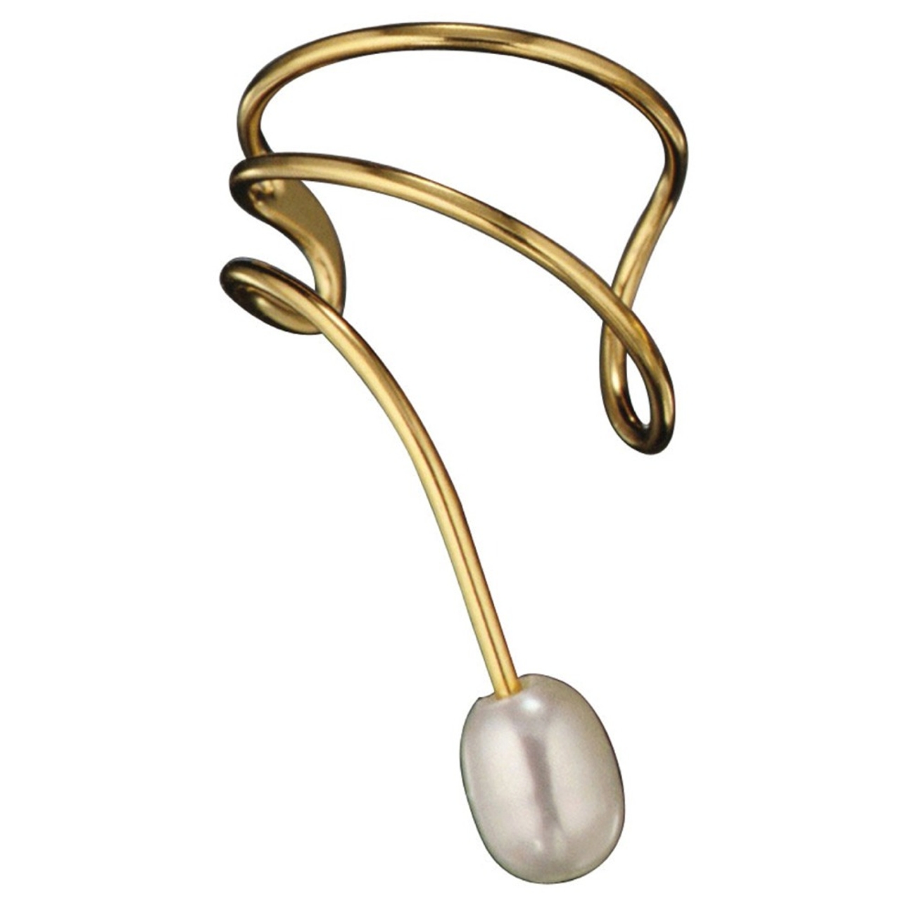 Gold Vermeil Pierceless Left Only Ear Cuff Wrap Earring Gold Vermeil