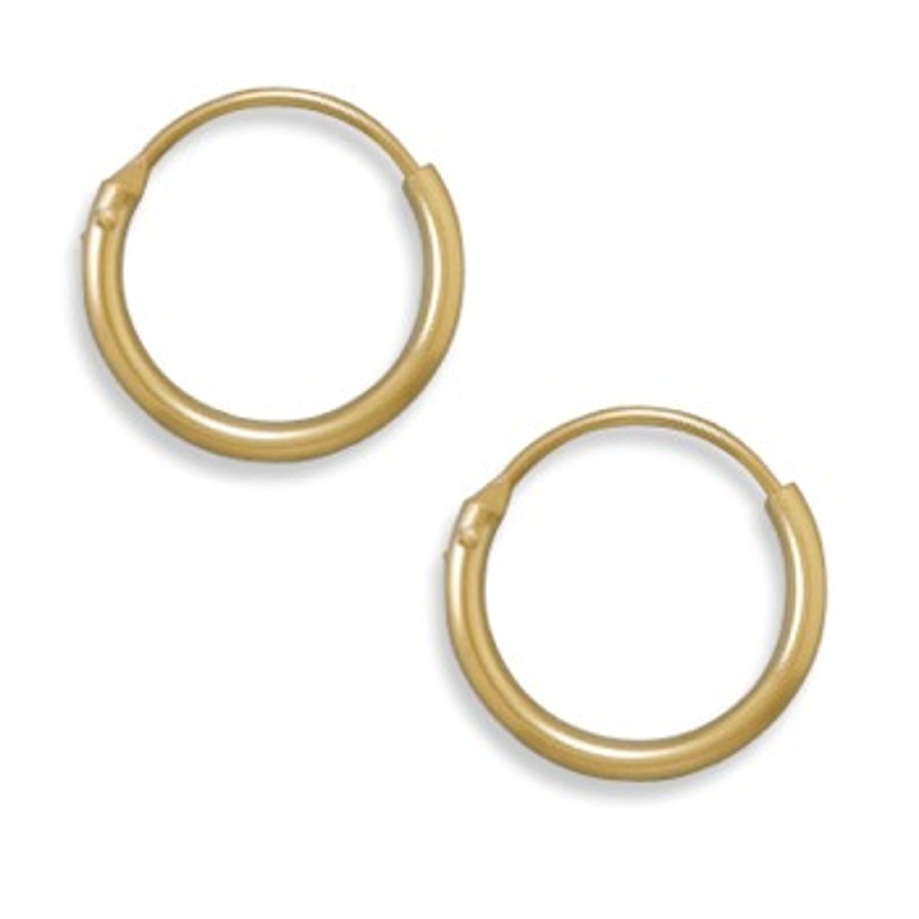 Sterling Silver 10mm Diameter Endless Hoop Earrings Aunties Treasures