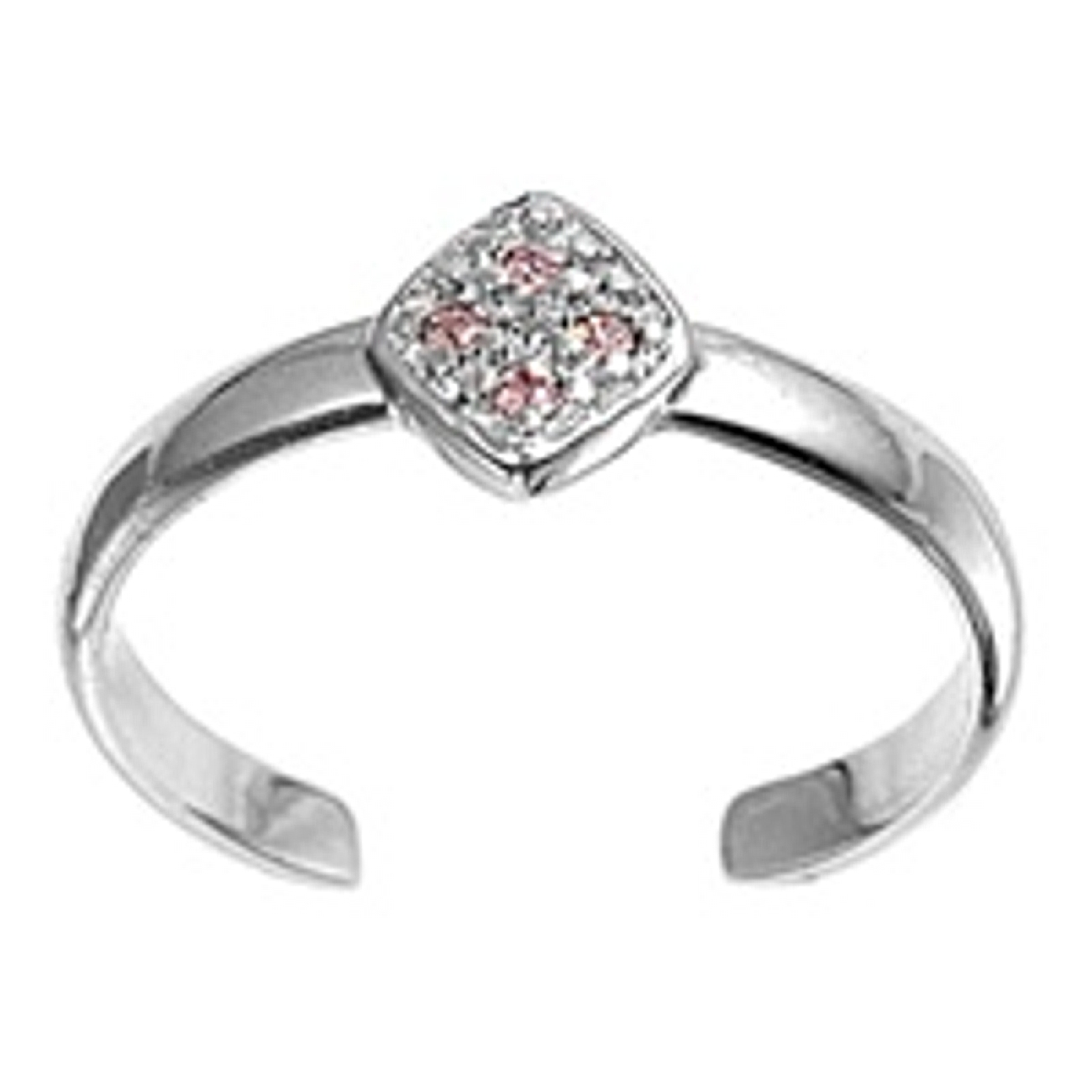 Sterling Silver Cubic Zirconia Toe Rings