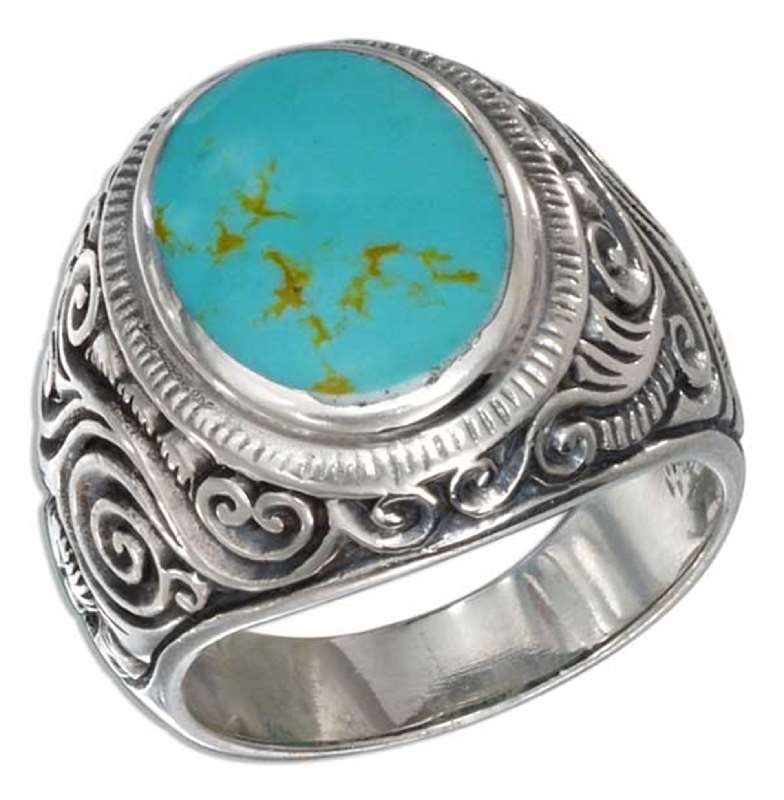 Sterling Silver Men's Turquoise Rings