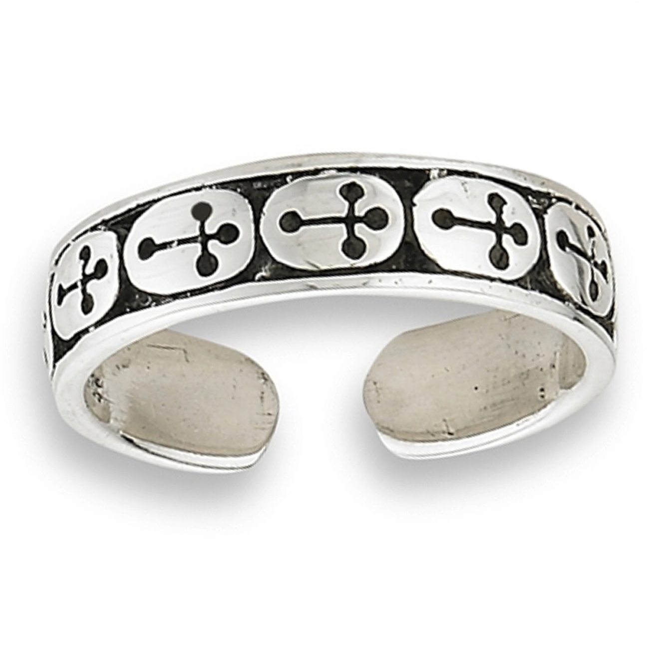 Sterling Silver Christian Toe Rings