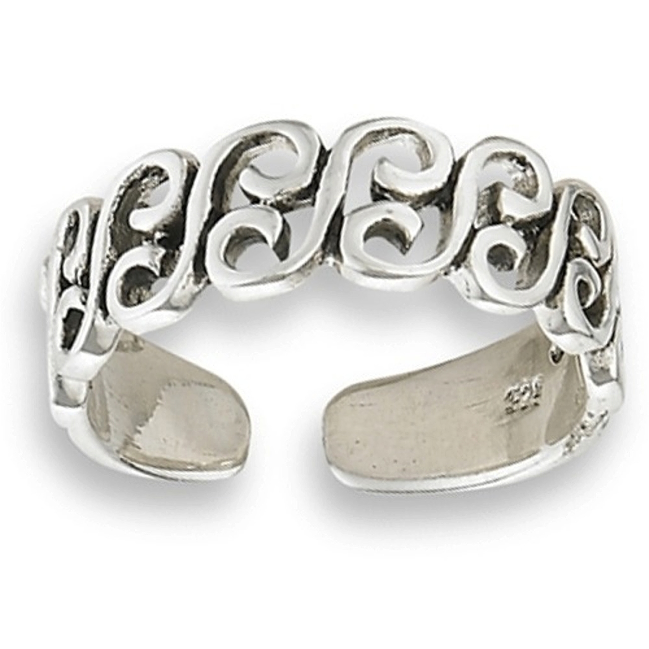Sterling Silver Men's Toe Rings