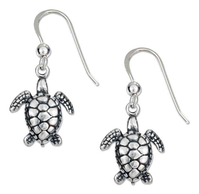 Sterling Silver Turtle Earrings
